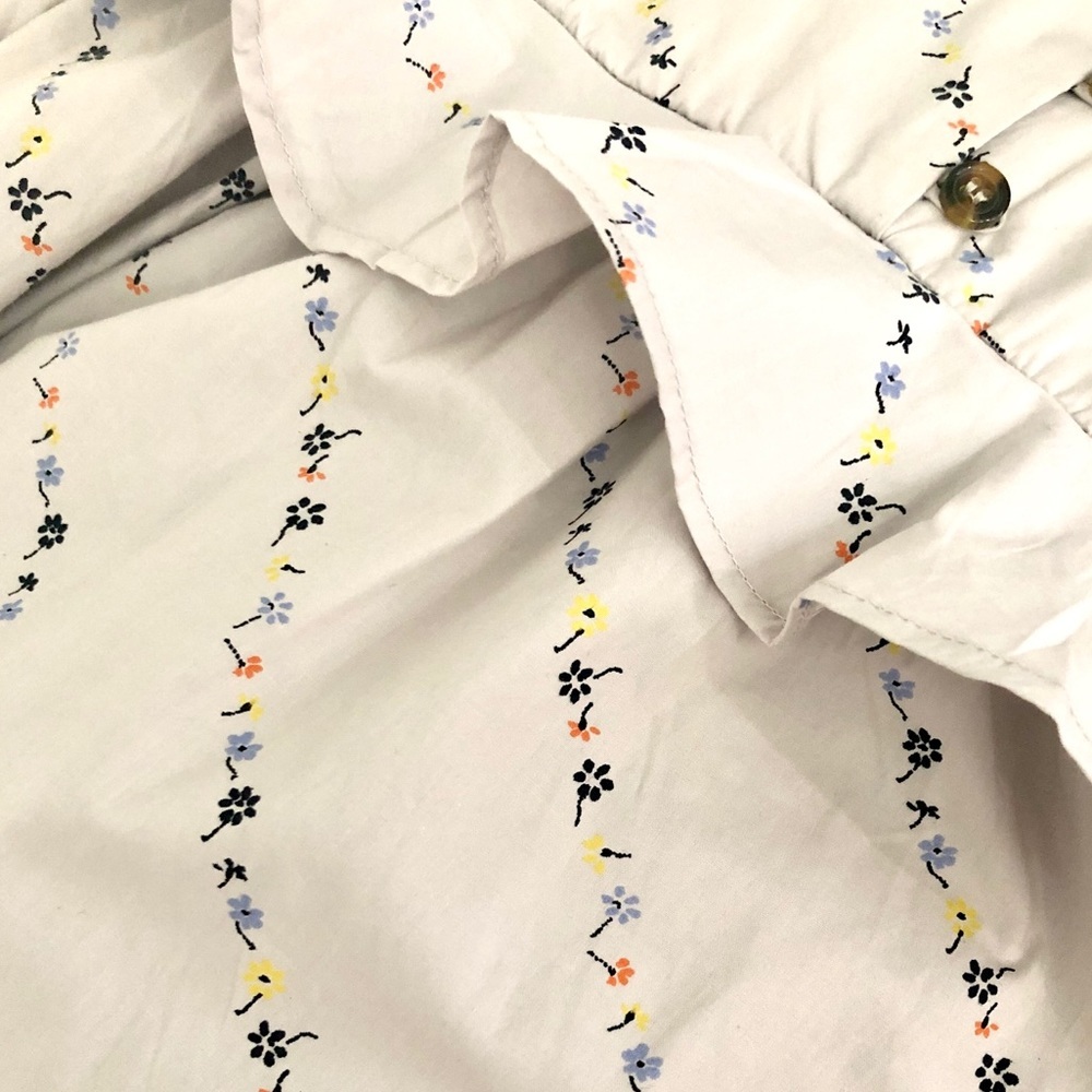NWT Ganni Printed Cotton Poplin Dress In Vapor… - Picture 11 of 16